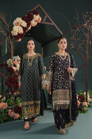 3PC Zarmeen & Emaan Viscose Code:ZE:663