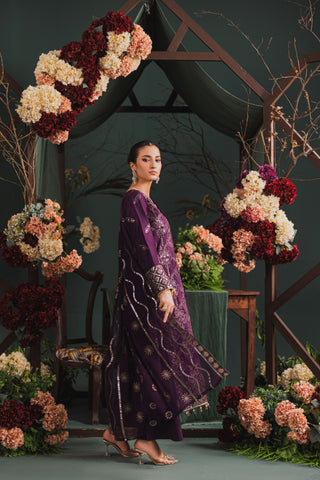 3PC Zarmeen & Emaan Viscose Code:ZE:644