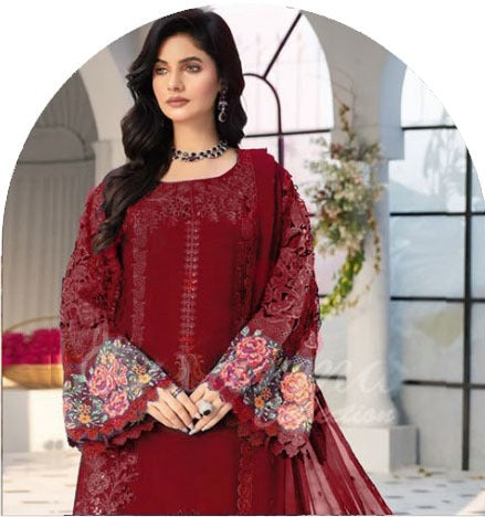 Premium 3pc EMB Viscose Zarmeen & Emaan Z.E-717