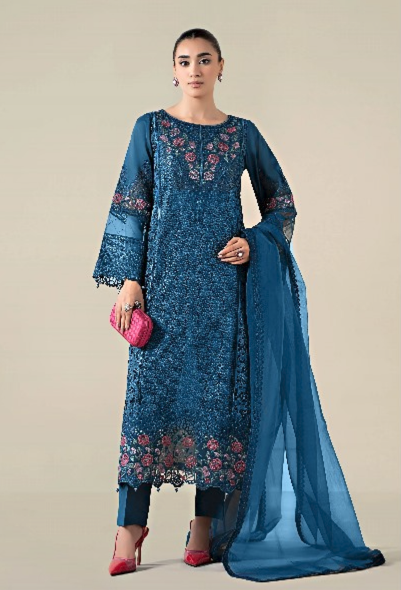 Premium 3pc EMB Viscose Zarmeen & Emaan Z.E-747