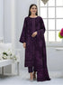 Emb 3pc Vintex Peach Munarq By Nisha Designer 2535