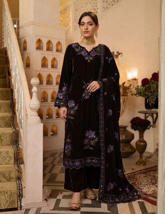 Zarmeen Emaan Premium Embroidered Velvet ZE-966 1