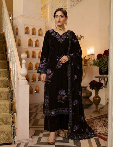 Zarmeen Emaan Premium Embroidered Velvet ZE-966 1