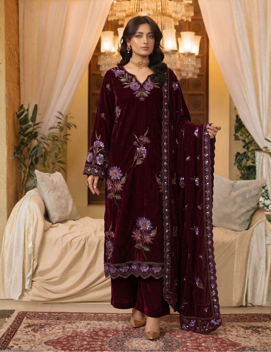 Zarmeen Emaan Premium Embroidered Velvet ZE-966 2