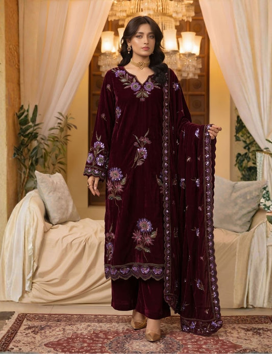 Zarmeen Emaan Premium Embroidered Velvet ZE-966 2