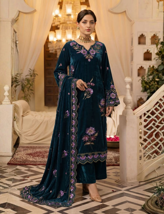 Zarmeen Emaan Premium Embroidered Velvet ZE-966 3