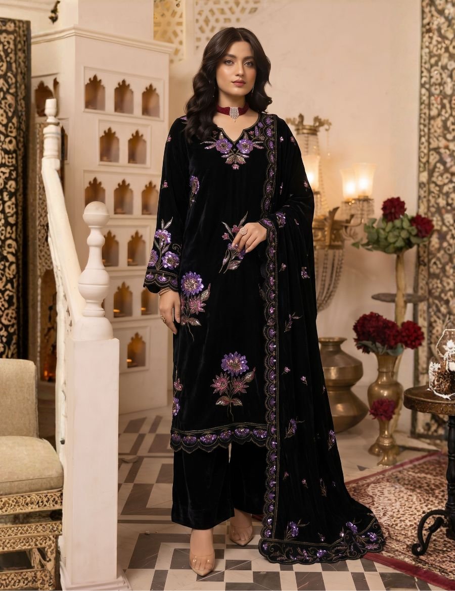 Zarmeen Emaan Premium Embroidered Velvet ZE-966 4