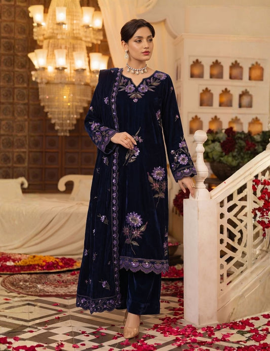 Zarmeen Emaan Premium Embroidered Velvet ZE-966 5