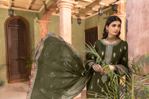 Premium 3pc EMB Viscose Zarmeen & Emaan Z.E-713