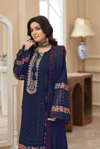 Premium 3pc EMB Viscose Zarmeen & Emaan Z.E-749