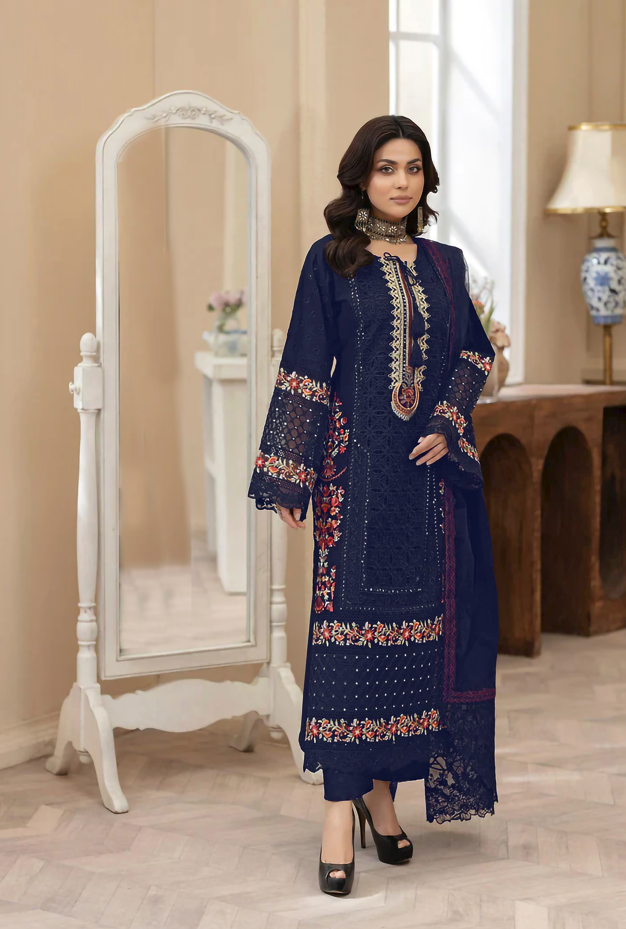Premium 3pc EMB Viscose Zarmeen & Emaan Z.E-749