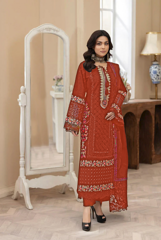 Premium 3pc EMB Viscose Zarmeen & Emaan Z.E-749