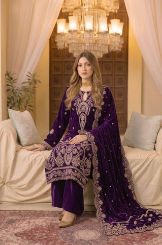 Zarmeen Emaan Premium Embroidered Velvet ZE-973-6