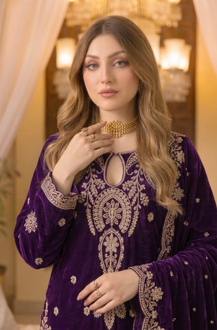 Zarmeen Emaan Premium Embroidered Velvet ZE-973-6