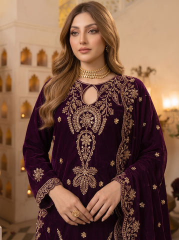 Zarmeen Emaan Premium Embroidered Velvet ZE-973-4