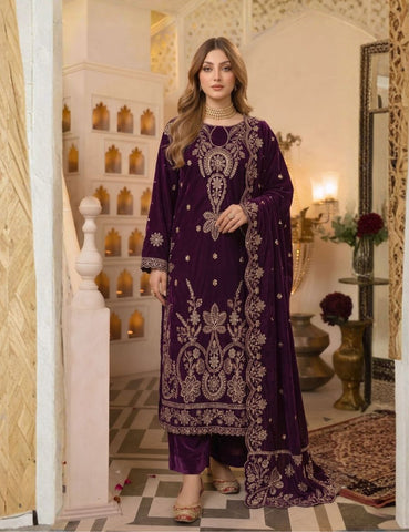 Zarmeen Emaan Premium Embroidered Velvet ZE-973-4
