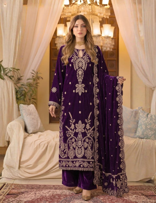 Zarmeen Emaan Premium Embroidered Velvet ZE-973-6