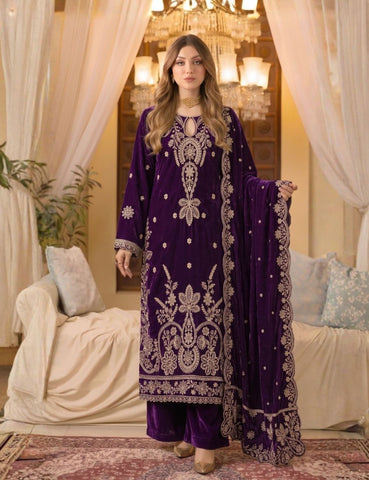 Zarmeen Emaan Premium Embroidered Velvet ZE-973-6
