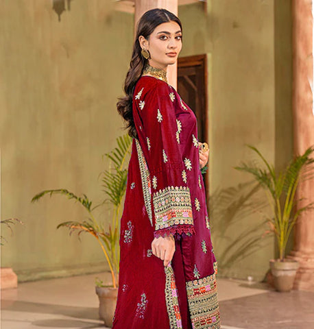 Premium 3pc EMB Viscose Zarmeen & Emaan Z.E-713