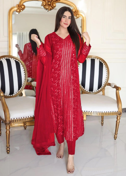 Premium 3pc EMB Viscose Zarmeen & Emaan Z.E-464