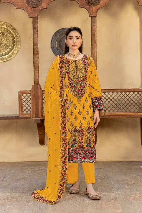 Premium 3pc EMB Viscose Zarmeen & Emaan Z.E-707
