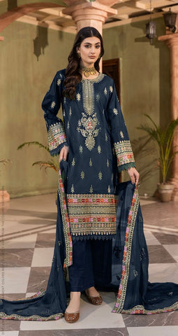 Premium 3pc EMB Viscose Zarmeen & Emaan Z.E-713