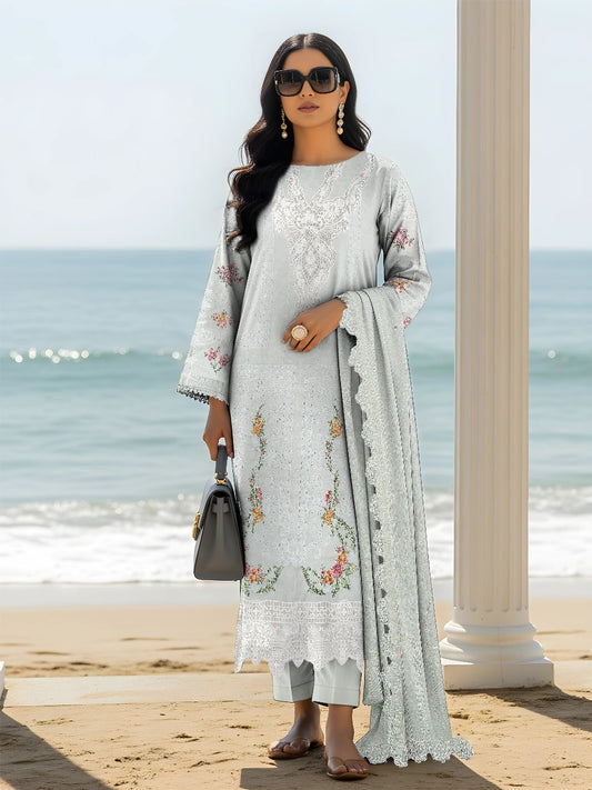 Premium 3pc EMB Viscose Zarmeen & Emaan Z.E-737