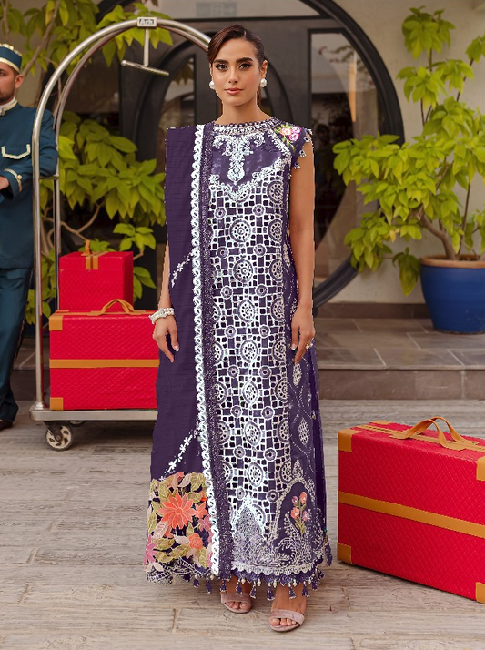 Premium 3pc EMB Viscose Zarmeen & Emaan Z.E-740