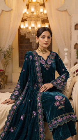 Zarmeen Emaan Premium Embroidered Velvet ZE-966 3