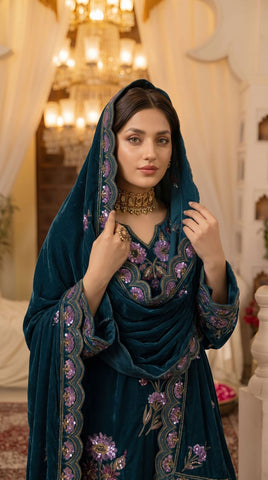 Zarmeen Emaan Premium Embroidered Velvet ZE-966 3
