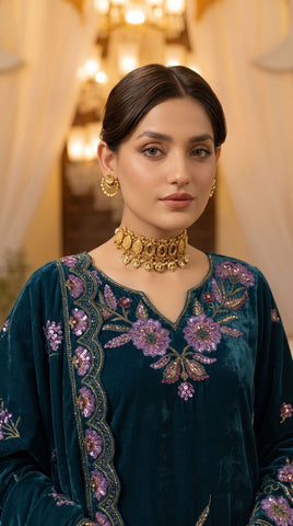 Zarmeen Emaan Premium Embroidered Velvet ZE-966 3