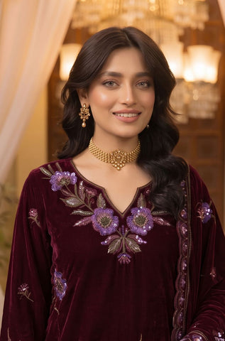 Zarmeen Emaan Premium Embroidered Velvet ZE-966 2