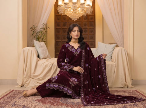 Zarmeen Emaan Premium Embroidered Velvet ZE-966 2
