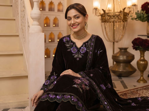 Zarmeen Emaan Premium Embroidered Velvet ZE-966 1