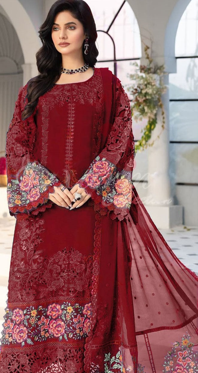 Premium 3pc EMB Viscose Zarmeen & Emaan Z.E-717