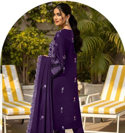 Premium 3pc EMB Viscose Zarmeen & Emaan Z.E-739