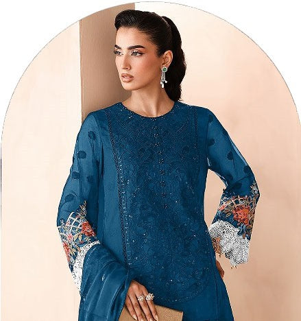 Premium 3pc EMB Viscose Zarmeen & Emaan Z.E-744